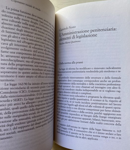 L'OPERATORE SOCIALE DI STRADA. PROFESSIONE E FORMAZIONE. A CURA DI …