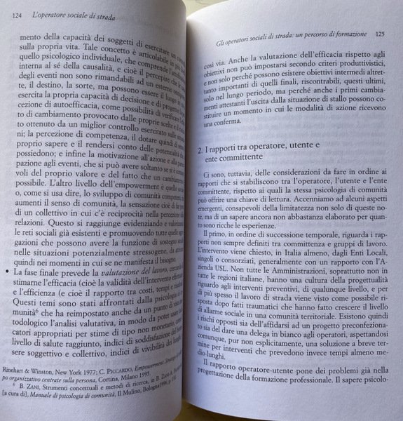 L'OPERATORE SOCIALE DI STRADA. PROFESSIONE E FORMAZIONE. A CURA DI …