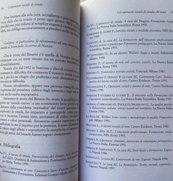 L'OPERATORE SOCIALE DI STRADA. PROFESSIONE E FORMAZIONE. A CURA DI …