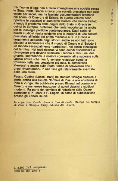 L'ORIGINE DELLO STATO NELLA GRECIA ANTICA. A CURA DI FAUSTO …