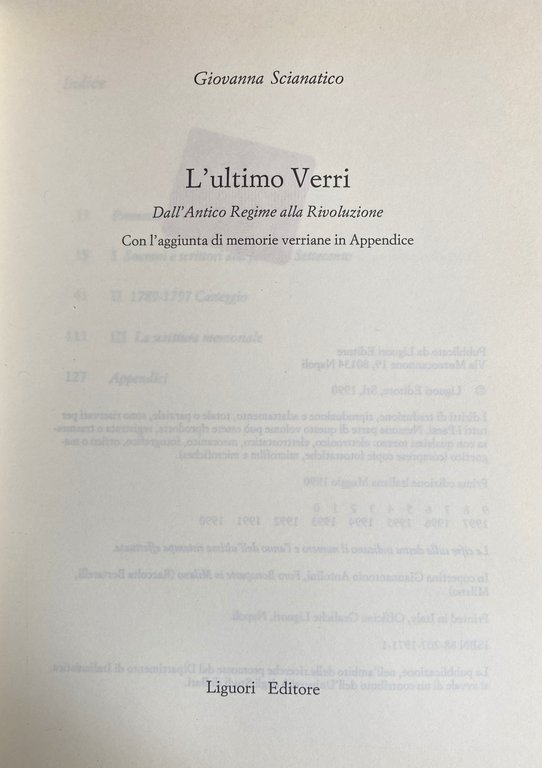 L'ULTIMO VERRI. DALL'ANTICO REGIME ALLA RIVOLUZIONE: CON L'AGGIUNTA DI MEMORIE … | Immagine Gallery 5