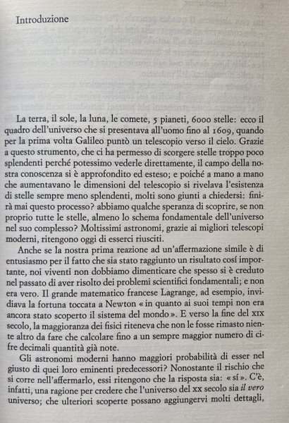 L'UNITÀ DELL'UNIVERSO