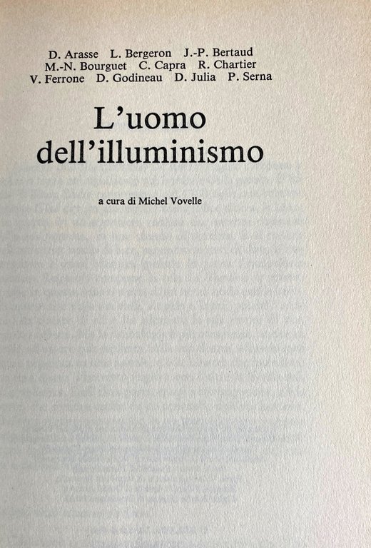 L'UOMO DELL'ILLUMINISMO