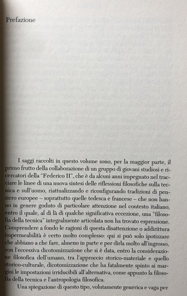 L'UOMO E LE MACCHINE. PER UN'ANTROPOLOGIA DELLA TECNICA. A CURA …