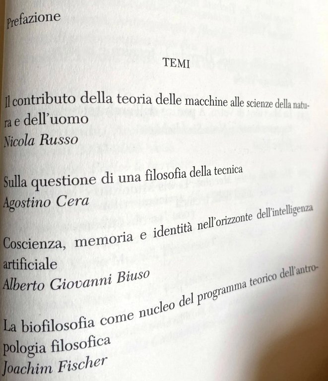 L'UOMO E LE MACCHINE. PER UN'ANTROPOLOGIA DELLA TECNICA. A CURA …