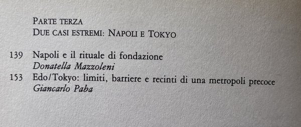 LA CITTÀ E IL LIMITE. I CONFINI DELLA CITTÀ. A …