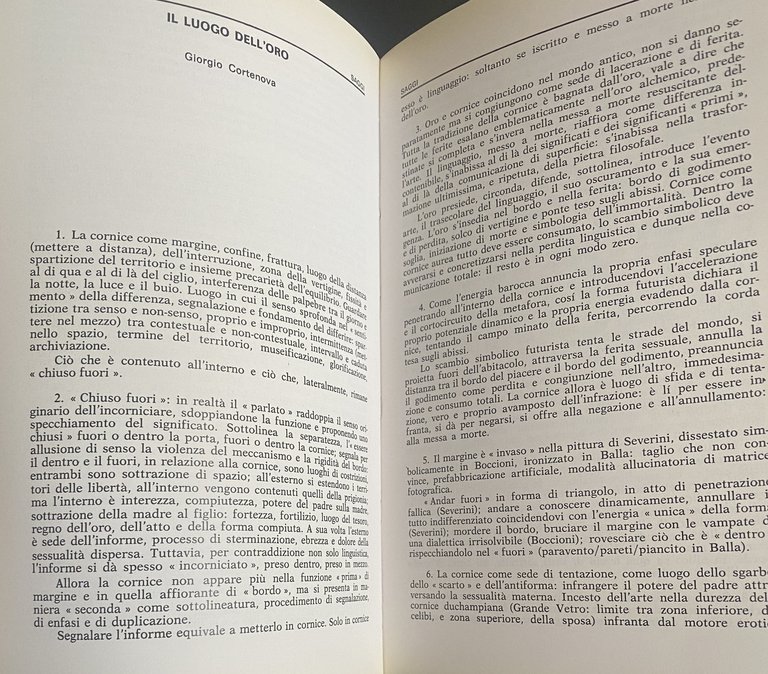 LA CORNICE. IL MOSTRO QUOTIDIANO. FIGURE TEORIA E CRITICA DELL'ARTE …