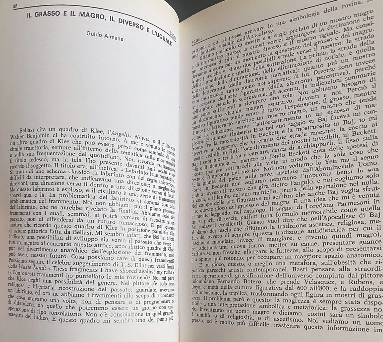 LA CORNICE. IL MOSTRO QUOTIDIANO. FIGURE TEORIA E CRITICA DELL'ARTE …