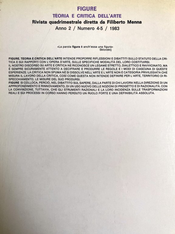 LA CORNICE. IL MOSTRO QUOTIDIANO. FIGURE TEORIA E CRITICA DELL'ARTE …