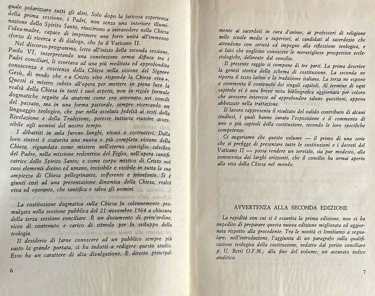 LA COSTITUZIONE DOGMATICA SULLA CHIESA. INTRODUZIONE STORICO-DOTTRINALE TESTO LATINO E …