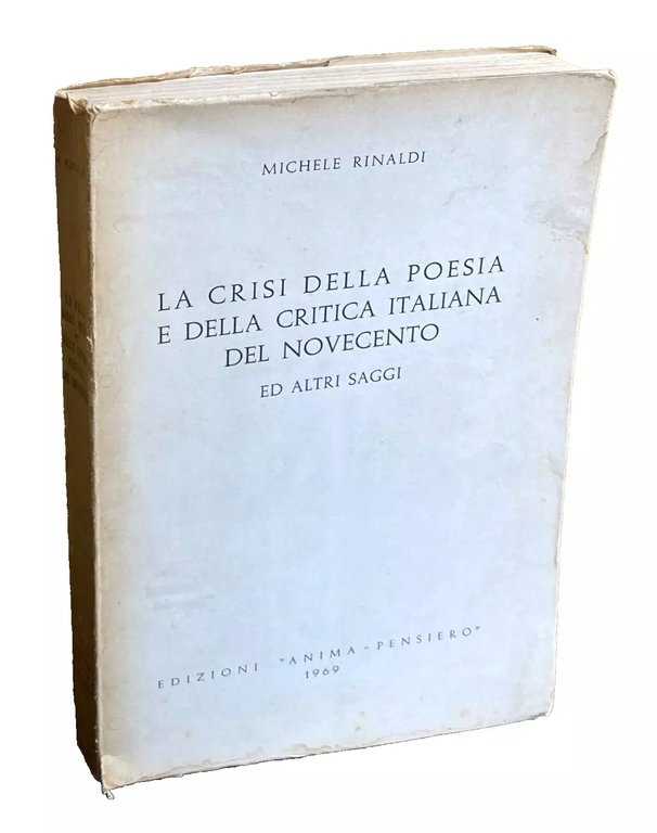 LA CRISI DELLA POESIA E DELLA CRITICA ITALIANA DEL NOVECENTO …