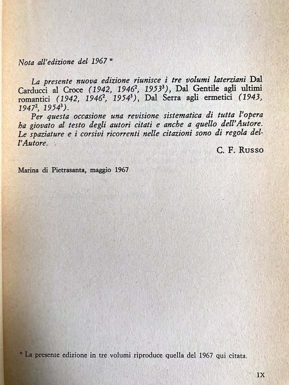LA CRITICA CONTEMPORANEA. DAL CARDUCCI AL CROCE, DAL GENTILE AGLI …
