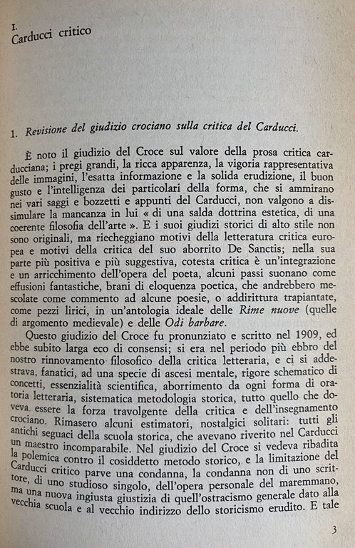 LA CRITICA CONTEMPORANEA. DAL CARDUCCI AL CROCE, DAL GENTILE AGLI …
