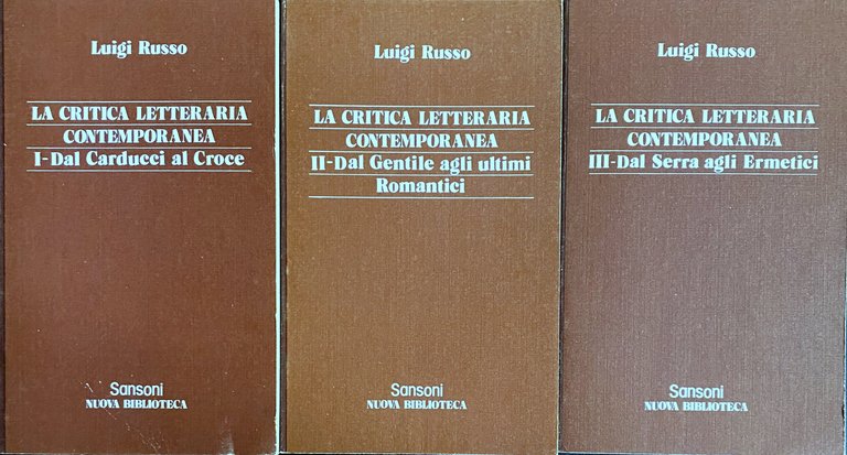 LA CRITICA CONTEMPORANEA. DAL CARDUCCI AL CROCE, DAL GENTILE AGLI …