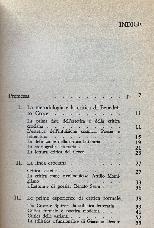 LA CRITICA LETTERARIA DEL NOVECENTO: ORIENTAMENTI E PROBLEMI