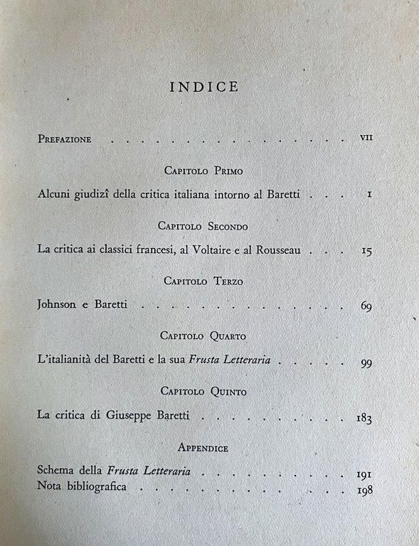 LA CRITICA LETTERARIA NEL'700. GIUSEPPE BARETTI SUOI RAPPORTI CON VOLTAIRE, …