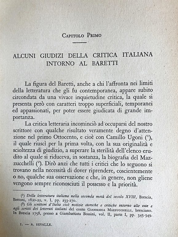 LA CRITICA LETTERARIA NEL'700. GIUSEPPE BARETTI SUOI RAPPORTI CON VOLTAIRE, …