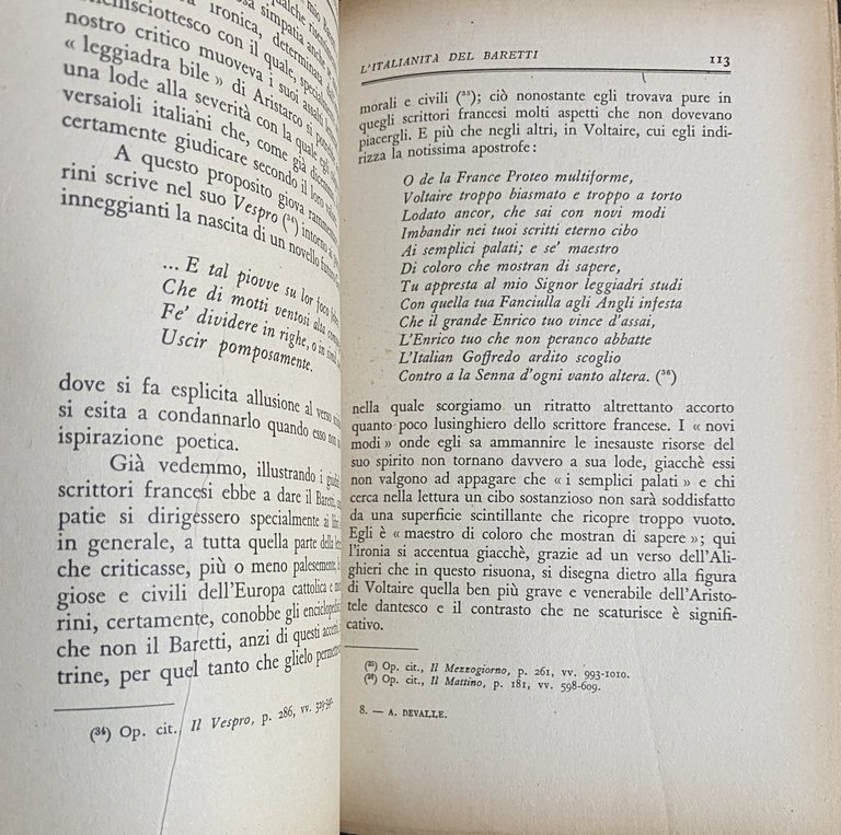 LA CRITICA LETTERARIA NEL'700. GIUSEPPE BARETTI SUOI RAPPORTI CON VOLTAIRE, …