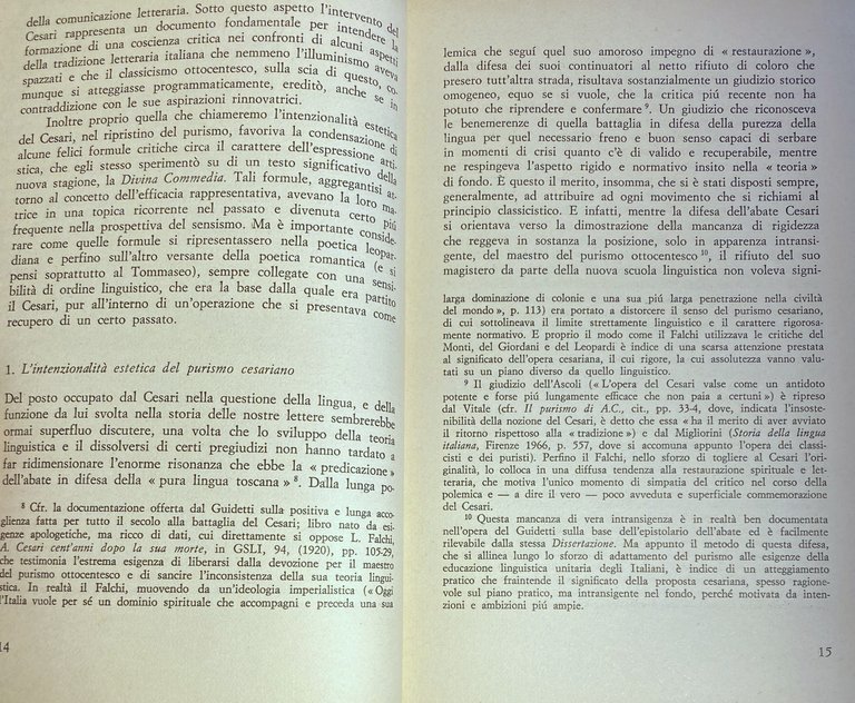 LA CULTURA LETTERARIA ITALIANA DELL'OTTOCENTO. DAL PURISMO A DE SANCTIS