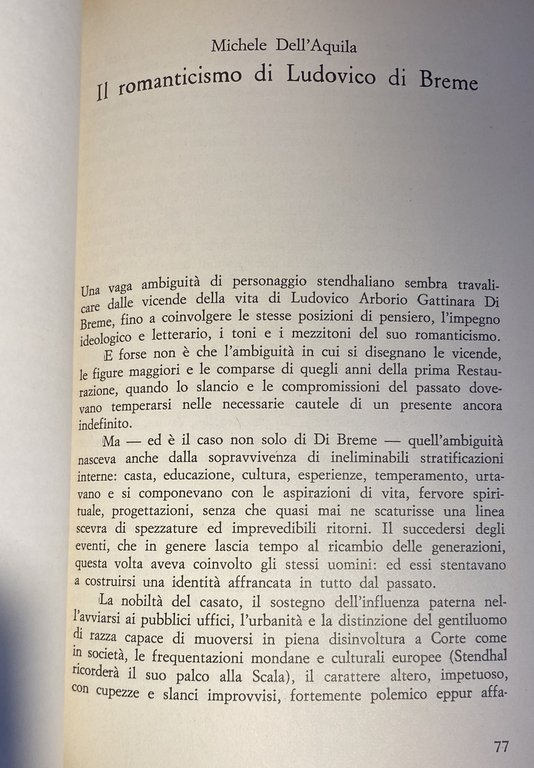 LA CULTURA LETTERARIA ITALIANA DELL'OTTOCENTO. DAL PURISMO A DE SANCTIS