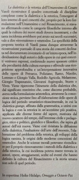 LA DIALETTICA E LA RETORICA DELL'UMANESIMO. «INVENZIONE» E «METODO» NELLA …