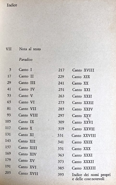 LA DIVINA COMMEDIA: PARADISO. A CURA DI CARLO SALINARI SERGIO …