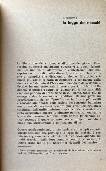 LA DONNA. ANTIFEMMINISMO E CRISTIANESIMO