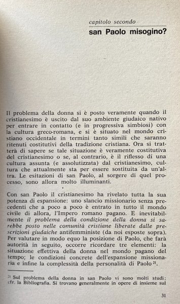 LA DONNA. ANTIFEMMINISMO E CRISTIANESIMO