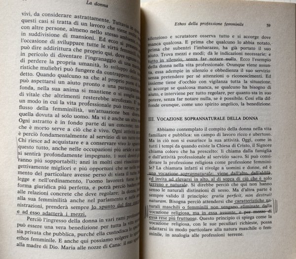 LA DONNA. IL SUO COMPITO SECONDO LA NATURA E LA …