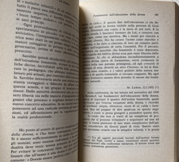 LA DONNA. IL SUO COMPITO SECONDO LA NATURA E LA …