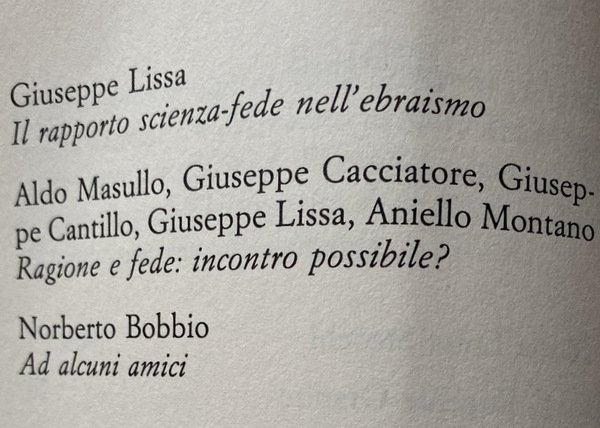 LA FEDE NELLA RAGIONE E LE RAGIONI DELLA FEDE. A …