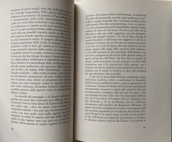 LA FEDE NELLA RAGIONE E LE RAGIONI DELLA FEDE. A …