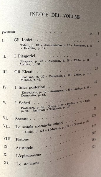 LA FILOSOFIA ANTICA. ANTOLOGIA DI TESTI. A CURA DI NICOLA …