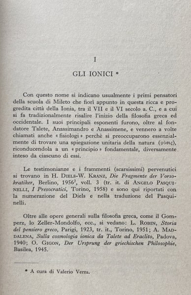 LA FILOSOFIA ANTICA. ANTOLOGIA DI TESTI. A CURA DI NICOLA …