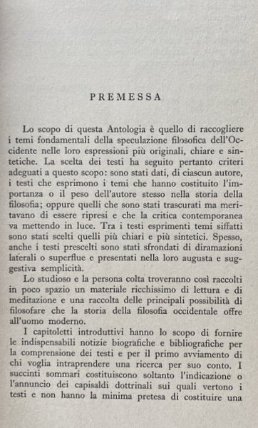 LA FILOSOFIA ANTICA. ANTOLOGIA DI TESTI. A CURA DI NICOLA …