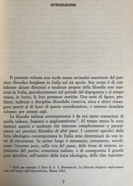 LA FILOSOFIA BORGHESE ITALIANA DEL XX SECOLO