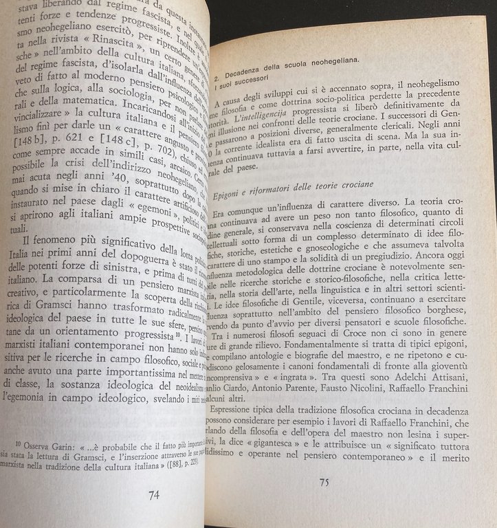 LA FILOSOFIA BORGHESE ITALIANA DEL XX SECOLO