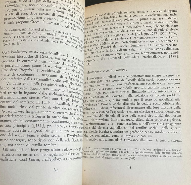 LA FILOSOFIA BORGHESE ITALIANA DEL XX SECOLO