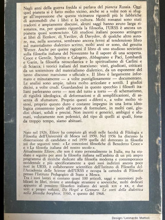 LA FILOSOFIA BORGHESE ITALIANA DEL XX SECOLO