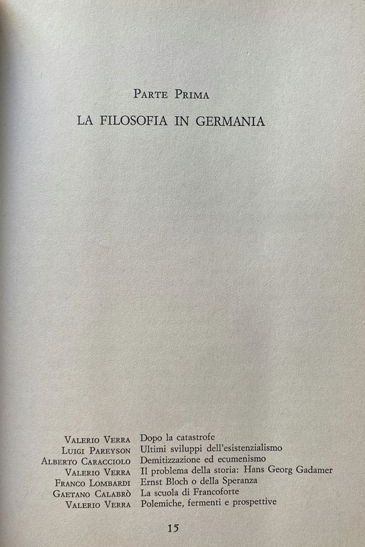LA FILOSOFIA DAL '45 AD OGGI