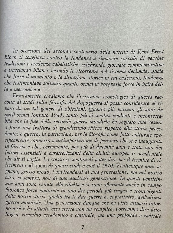 LA FILOSOFIA DAL '45 AD OGGI