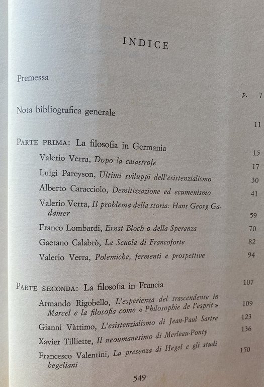 LA FILOSOFIA DAL '45 AD OGGI