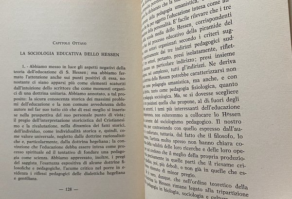 LA FILOSOFIA DELL'EDUCAZIONE DI SERGIO HESSEN