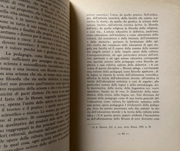 LA FILOSOFIA DELL'EDUCAZIONE DI SERGIO HESSEN