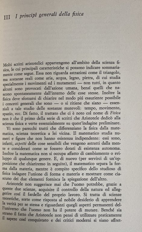 LA FILOSOFIA DI ARISTOTELE