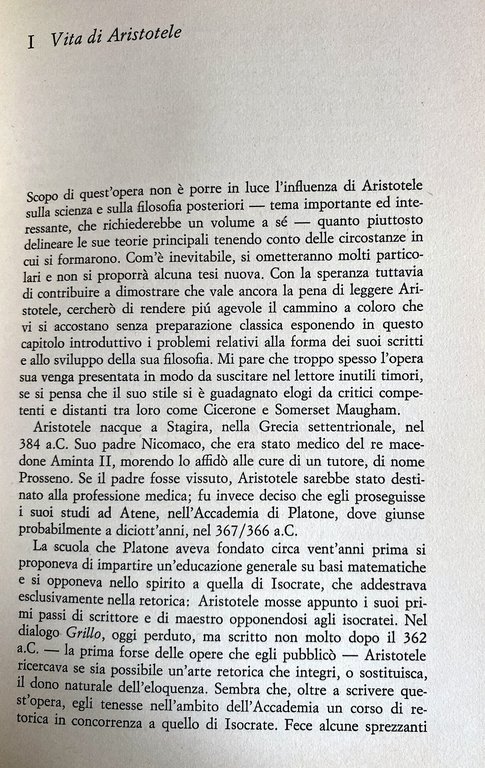 LA FILOSOFIA DI ARISTOTELE