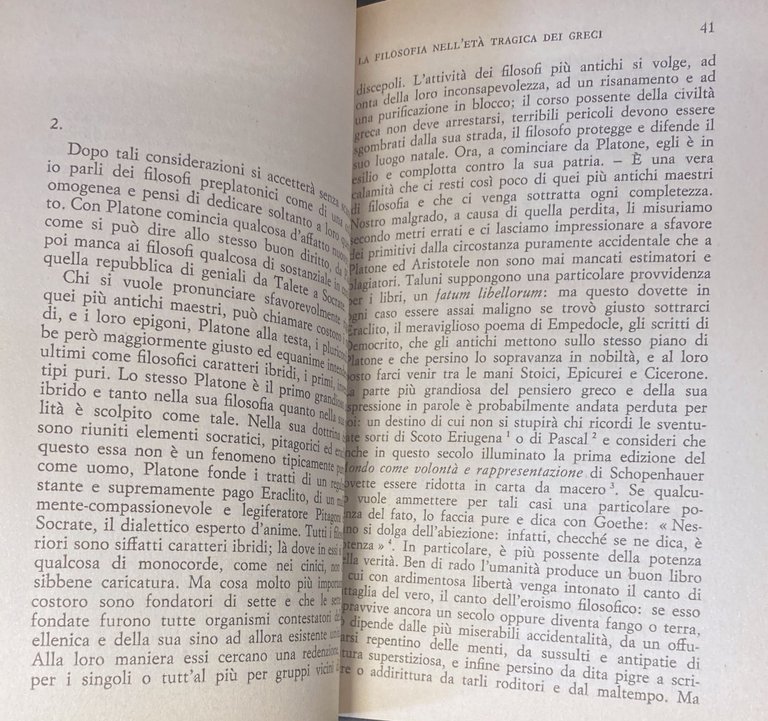 LA FILOSOFIA NELL'ETÀ TRAGICA DEI GRECI. A CURA DI FERRUCCIO …