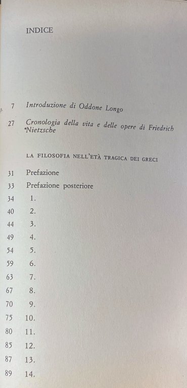 LA FILOSOFIA NELL'ETÀ TRAGICA DEI GRECI. A CURA DI FERRUCCIO …