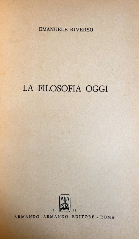 LA FILOSOFIA OGGI | Immagine Gallery 8