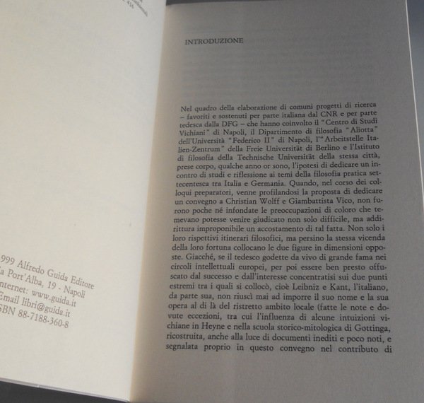 LA FILOSOFIA PRATICA TRA METAFISICA E ANTROPOLOGIA NELL'ETÀ DI WOLFF …